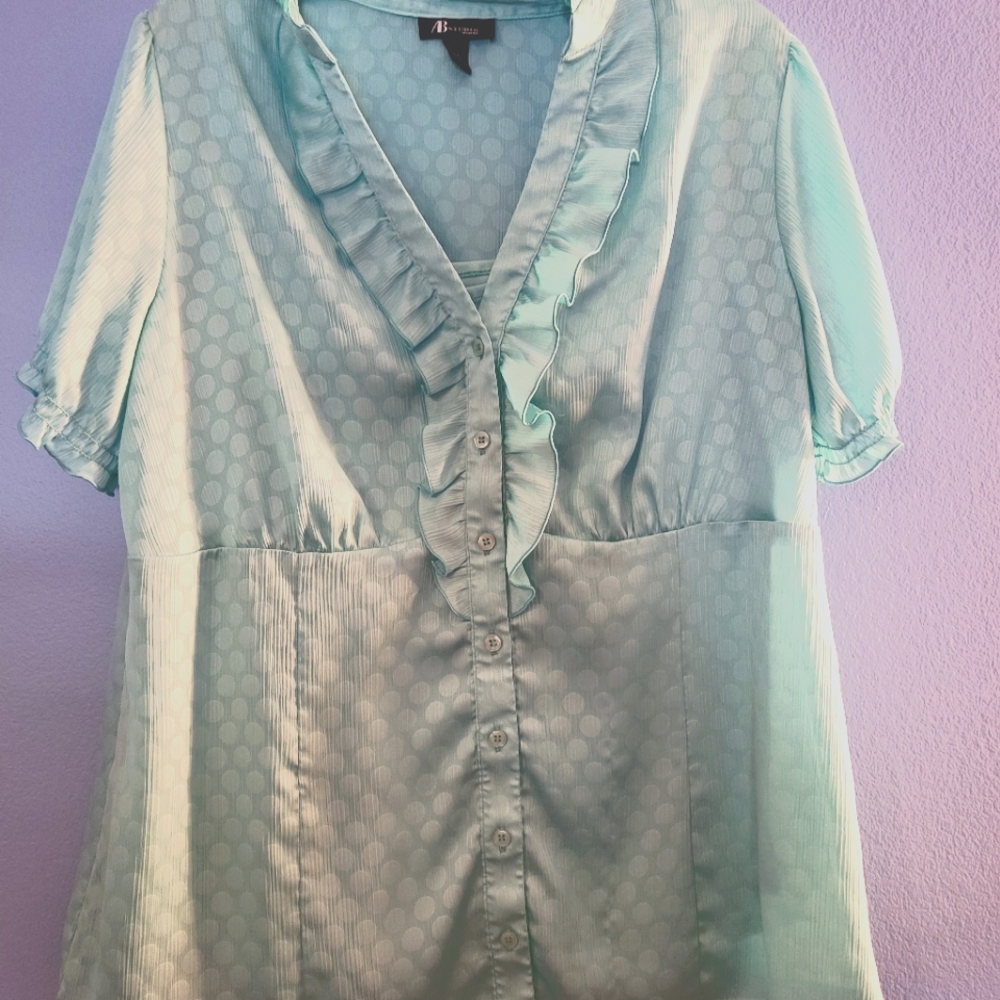 Cute baby blue/aqua blouse